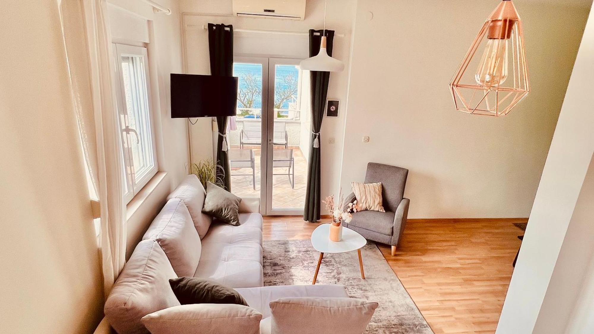 שיבניק Luxury Beach Apartment W Sunset Sea Views מראה חיצוני תמונה